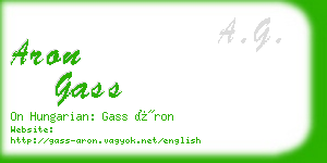 aron gass business card